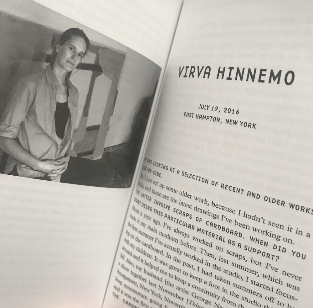 Virva Hinnemo Featured in New York Studio Conversations (Part II): 21 Women Talk About Art