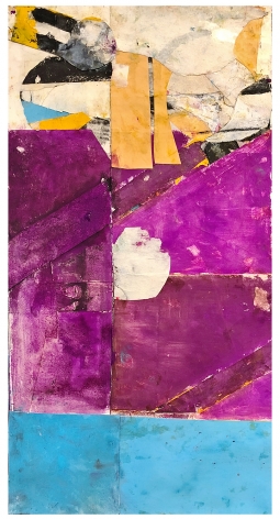 Robert Szot. Untitled. 2019. Monotype collage, mixed media on paper. 26 1/2" x 13"