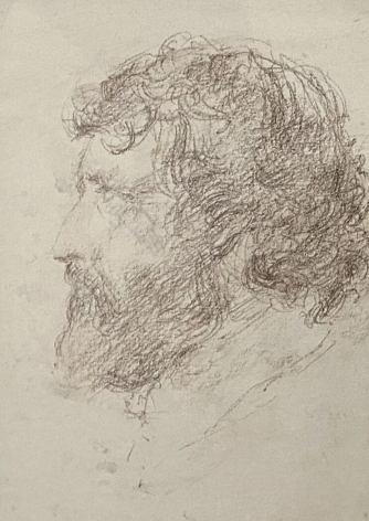 Jack Martin Rogers. Portrait of a Man. 1977. Graphite on paper. 8 1/4" x 6" at Anita Rogers Gallery