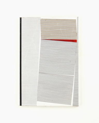 Gordon Moore. Blinds. 2020. Latex, acrylic and pumice on canvas. 30" x 20" at Anita Rogers Gallery