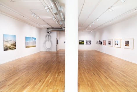 Installation photo of Yishay Garbasz: Women's Art Doesn't End at the Outer Labia (2022) at 494 Greenwich Street, New York.