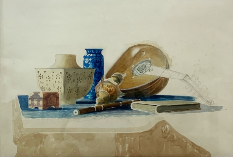 Jack Martin Rogers. Still Life. c. 1995. Watercolor on paper. 15 1/8" x 22 5/16" at Anita Rogers Gallery