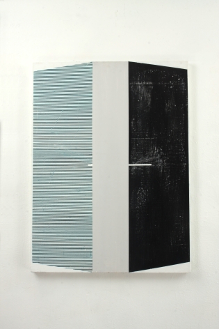 Gordon Moore. Guard. 2020. Acrylic, latex and pumice on canvas. 40" x 30" at Anita Rogers Gallery